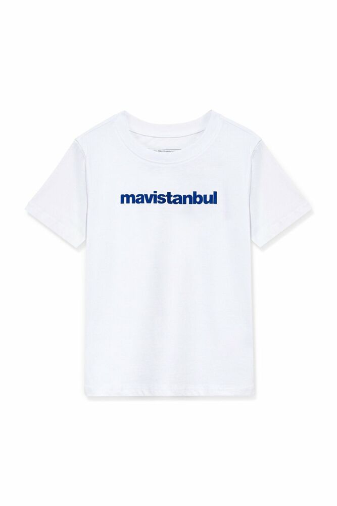 Mavi İstanbul Baskılı Beyaz Çocuk Tişört 6610201-620 - 3