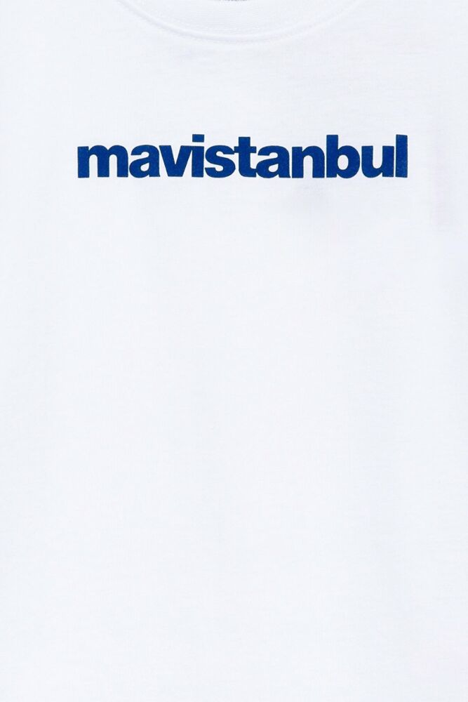 Mavi İstanbul Baskılı Beyaz Çocuk Tişört 6610201-620 - 5
