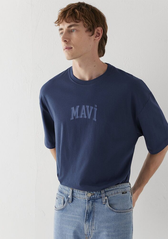 Mavi İstanbul Baskılı Mavi Erkek Tişört 0613578-80790