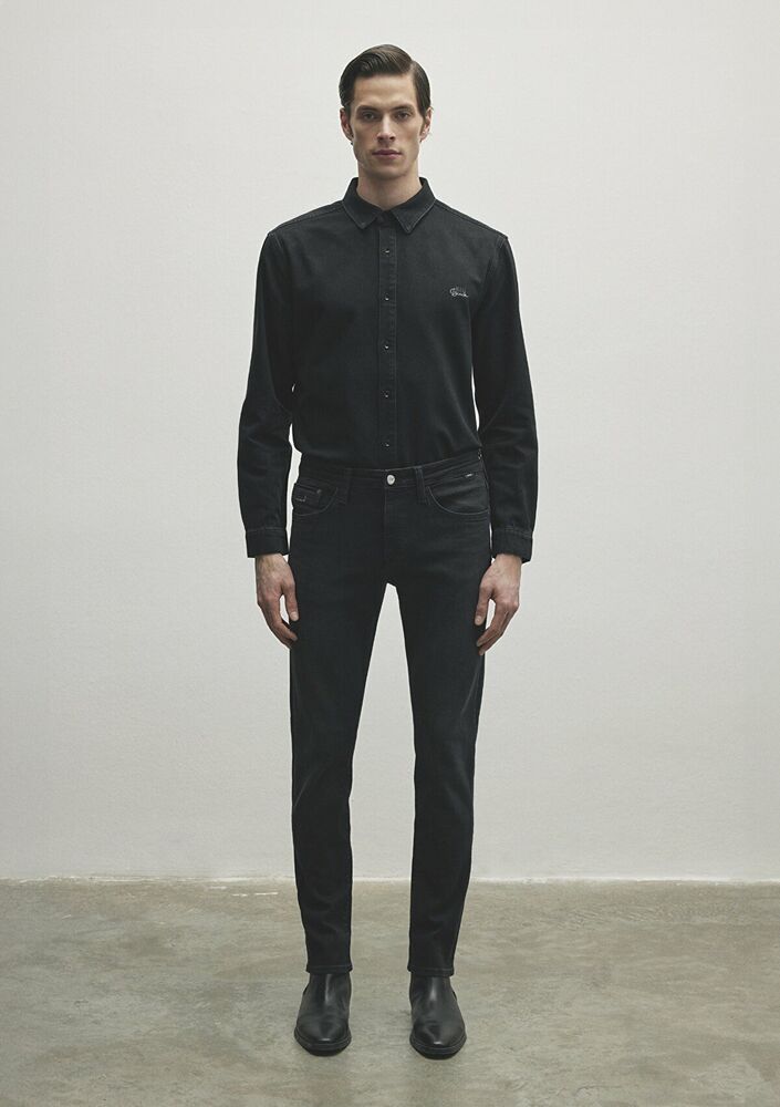 Mavi Jake Deep Smoke Lux Black Erkek Jean Pantolon 0042286544 - 3