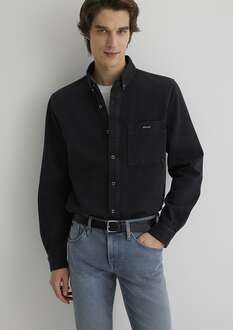 Mavi Jayden Dark Smoke Mavi Black Erkek Jean Gömlek 0211065-89297 - 1