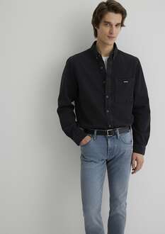 Mavi Jayden Dark Smoke Mavi Black Erkek Jean Gömlek 0211065-89297 - 3