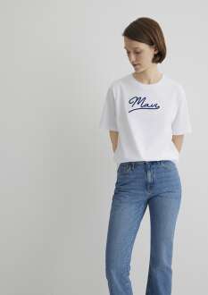 Mavi Jeans Baskılı Beyaz Kadın Tişört 1612421-620 - 2