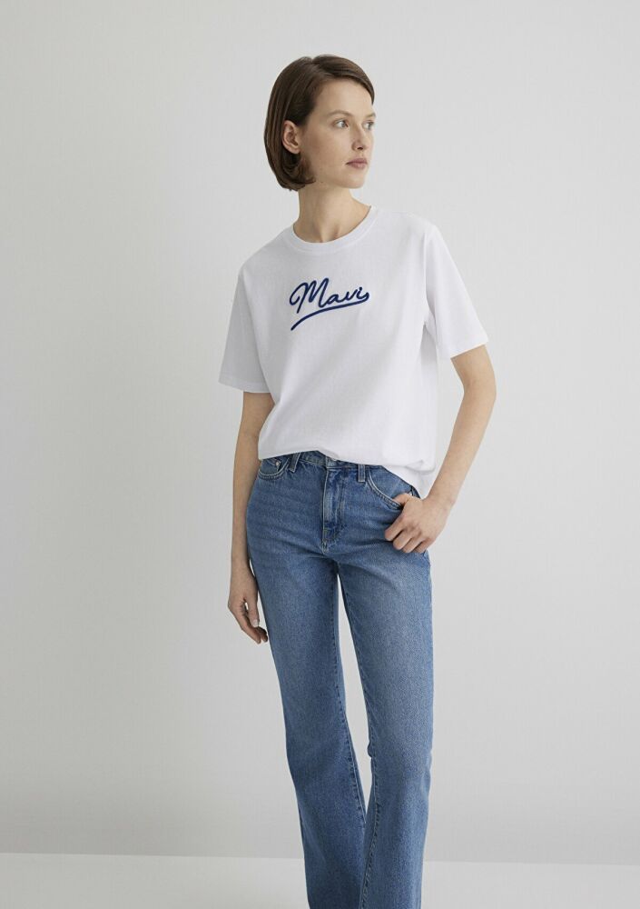 Mavi Jeans Baskılı Beyaz Kadın Tişört 1612421-620 - 3