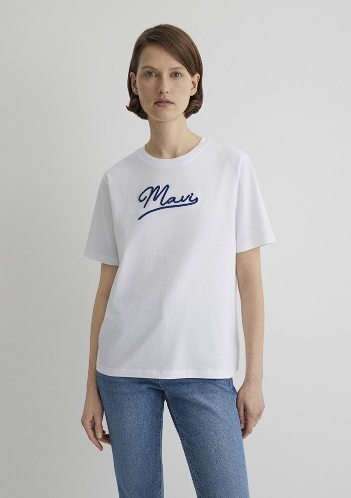 Mavi Jeans Baskılı Beyaz Kadın Tişört 1612421-620 - 4