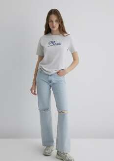 Mavi Jeans Baskılı Kadın Tişört 1612421-87033 - Mavi (1)