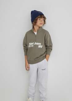 Mavi Jeans Baskılı Logo Yarım Fermuarlı Çocuk Sweat 6S10142-86961 - 2