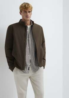 Mavi Kahverengi Bomber Regular Fit Erkek Ceket 0110761-71541 - 2