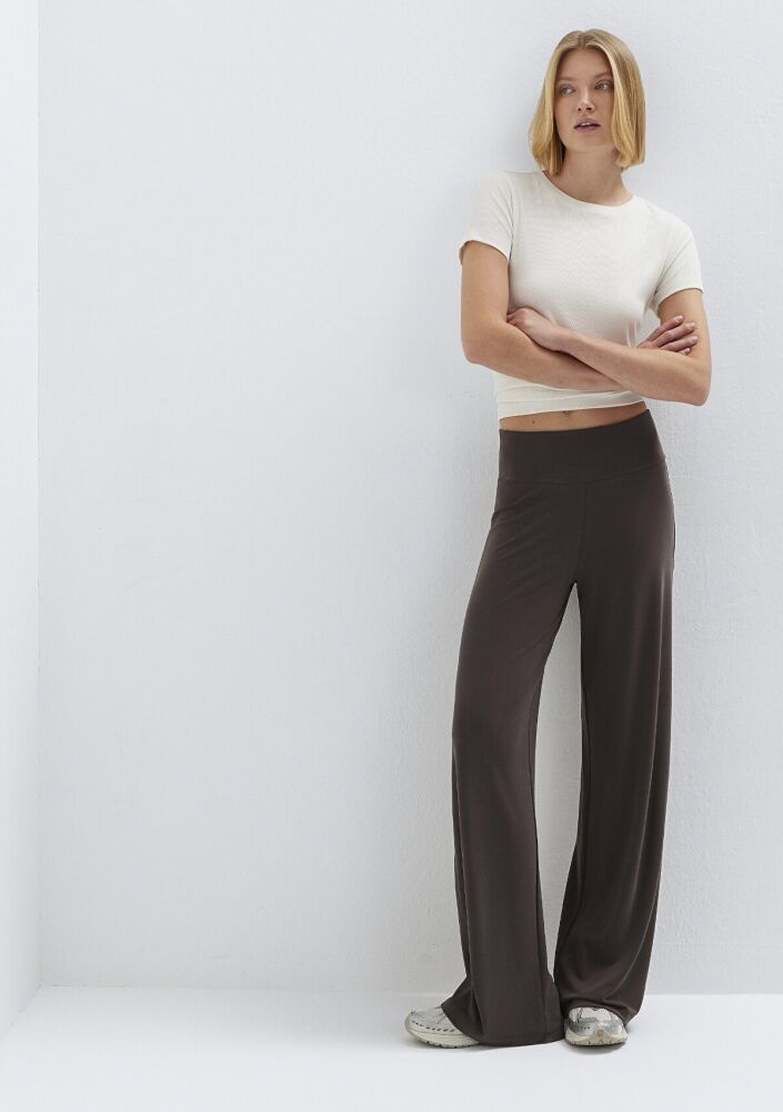 Mavi Kahverengi Geniş Paça Wide Leg Fit Kadın Eşofman Altı 1010795-70236 (1)