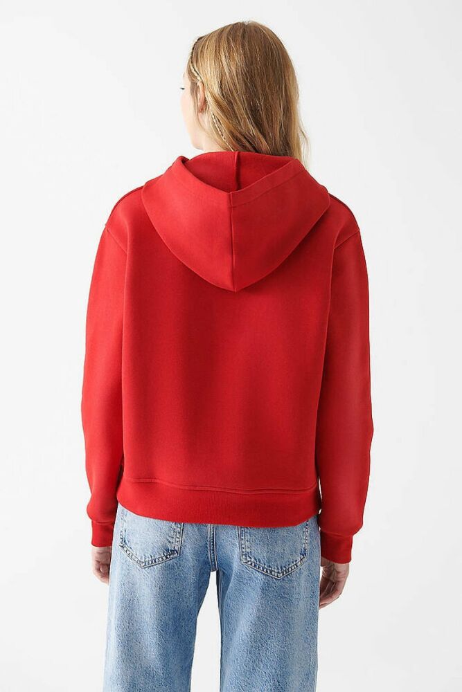 Mavi Kapişonlu Acı Kırmızı Kadın Sweat 167299-82054 - 4