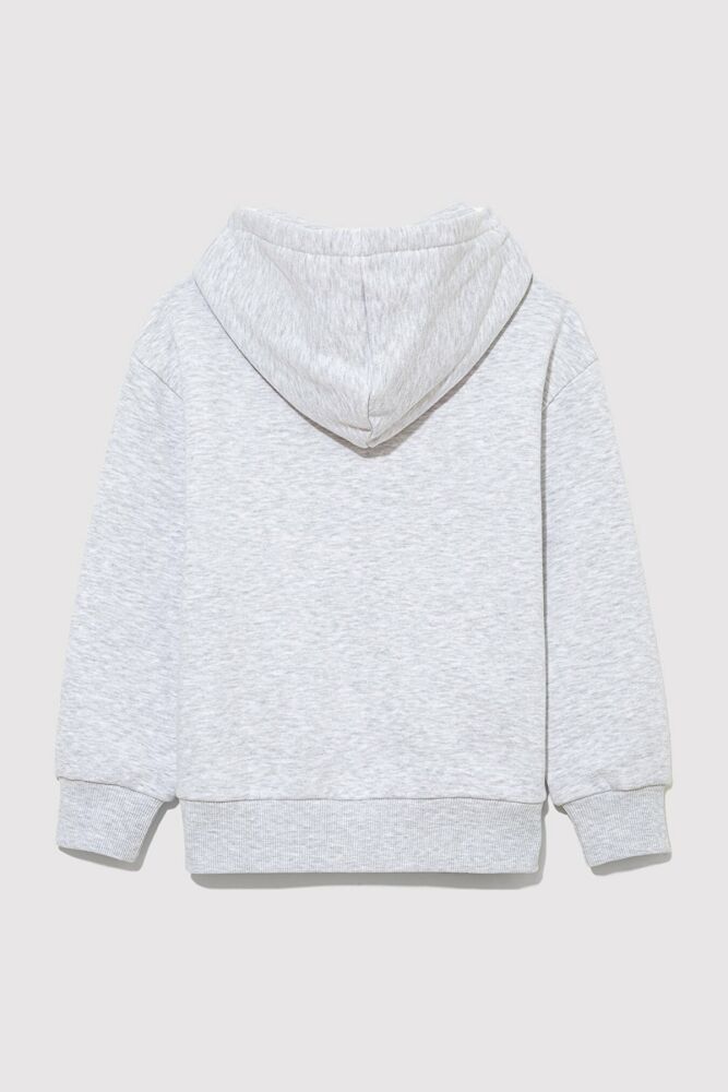 Mavi Kapişonlu Açık Gri Çocuk Sweat 6610110-88467 - 3