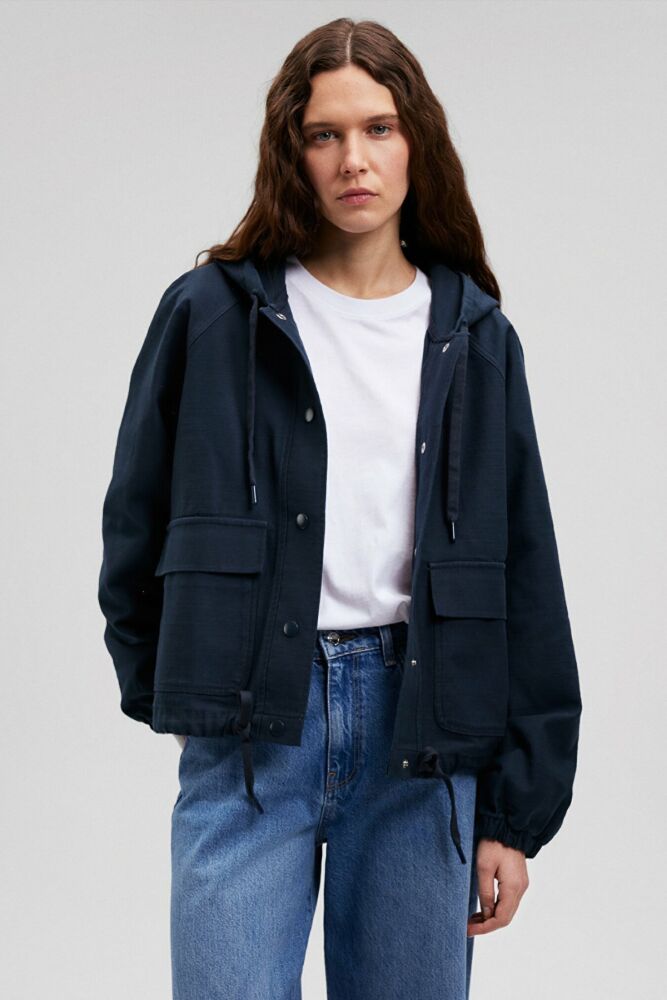 Mavi Kapişonlu Blue Berry Kadın Ceket 110775-82906