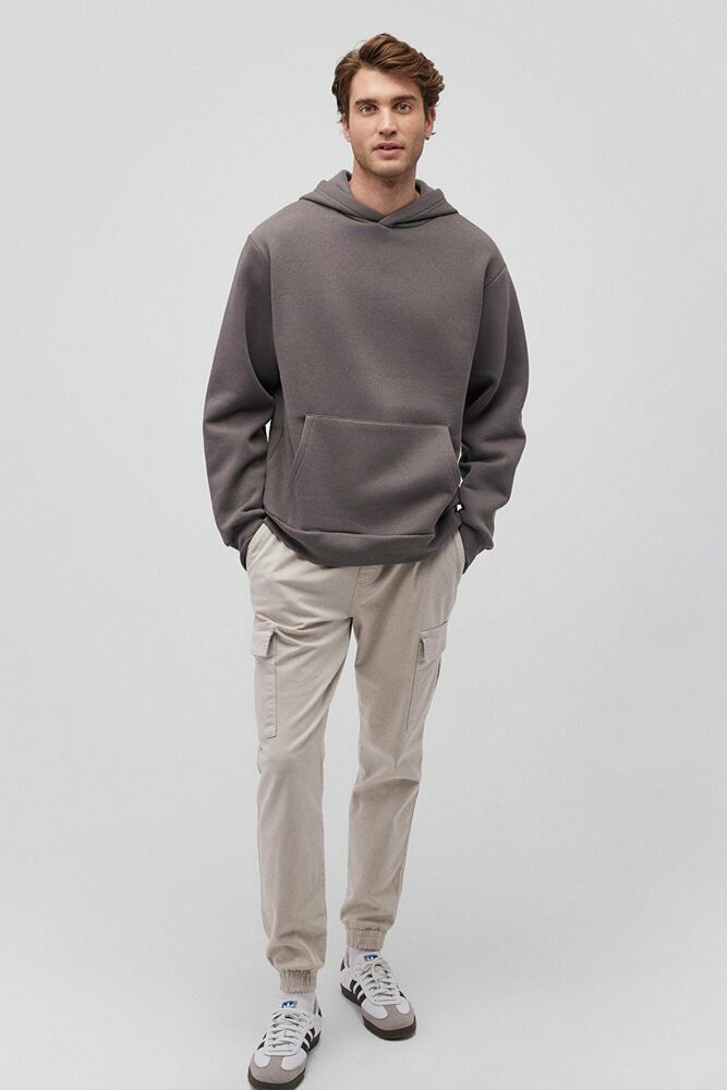 Mavi Kapişonlu Gri Erkek Sweat 0S10275-70096 - 1