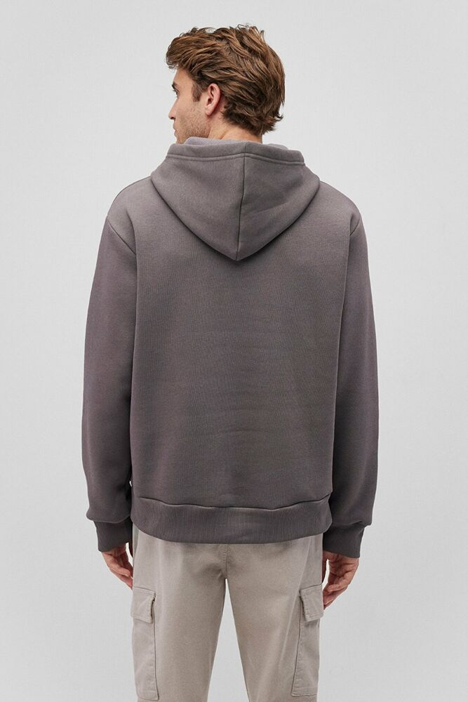 Mavi Kapişonlu Gri Erkek Sweat 0S10275-70096 - 4