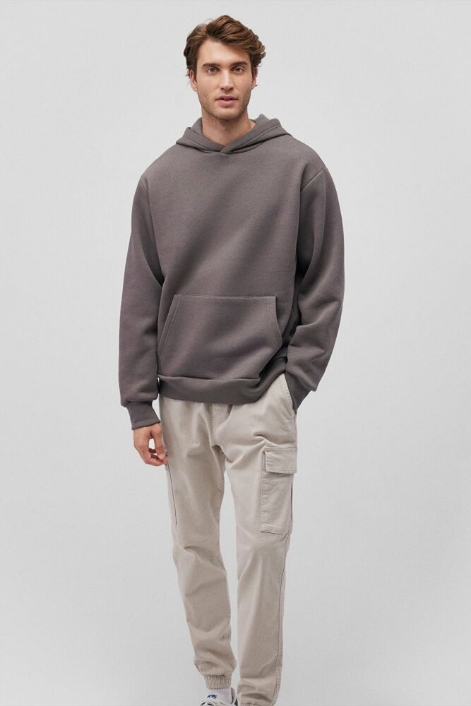 Mavi Kapişonlu Gri Erkek Sweat 0S10275-70096 (1)