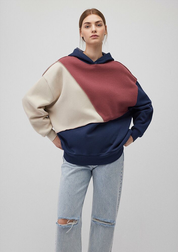 Mavi Kapişonlu Kadın Sweat 1S10170-70399 - 2