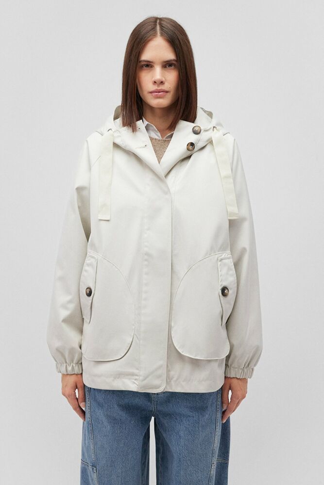 Mavi Kapişonlu Kum Beji Kadın Ceket 1110014-70134 (1)