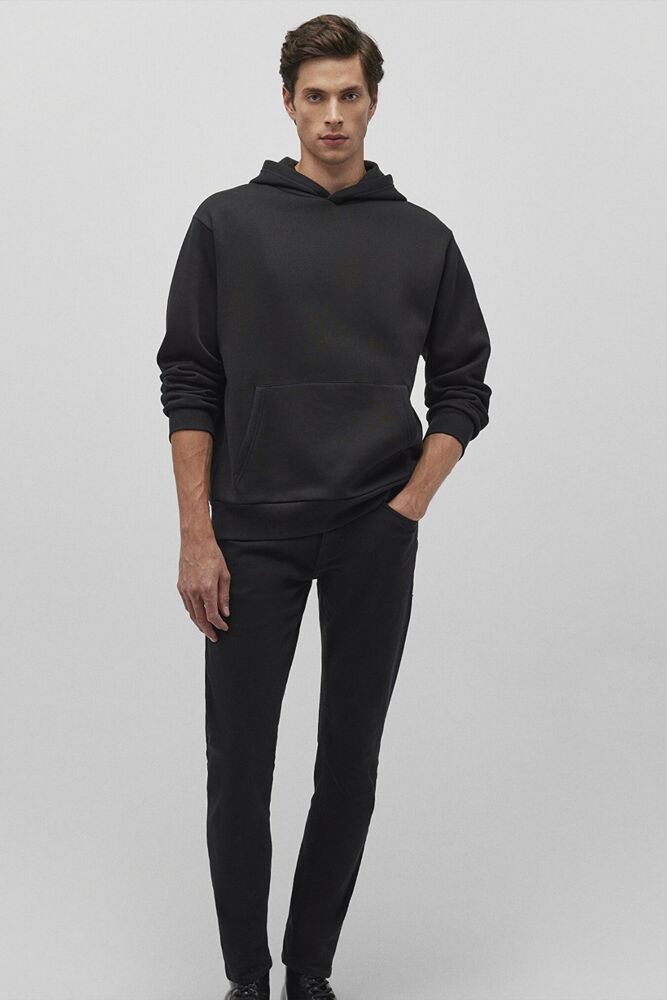 Mavi Kapişonlu Siyah Erkek Sweat 0S10275-900 - 1