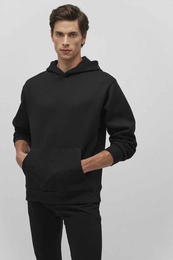 Mavi Kapişonlu Siyah Erkek Sweat 0S10275-900 (1)