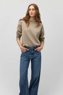 Mavi Kapişonlu Sütlü Kahve Kadın Sweat 1S10191-80656 - Mavi (1)