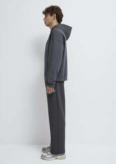 Mavi Kapüşonlu Antrasit Boxy Fit Erkek Sweatshirt 0S10416-80955 - 4