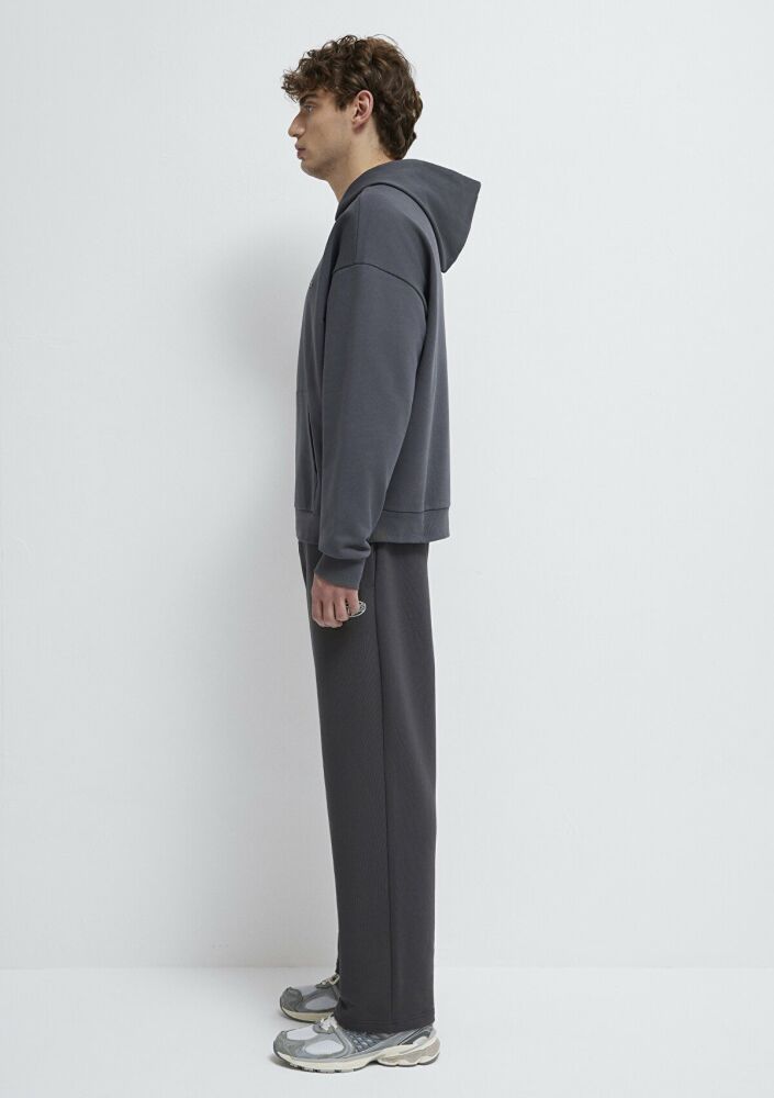 Mavi Kapüşonlu Antrasit Boxy Fit Erkek Sweatshirt 0S10416-80955 - 4