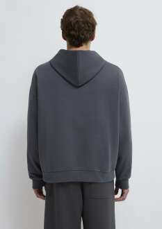 Mavi Kapüşonlu Antrasit Boxy Fit Erkek Sweatshirt 0S10416-80955 - 5