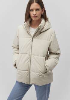 Mavi Kapüşonlu Bej Şişme Kadın Mont 1110445-70143 - 2