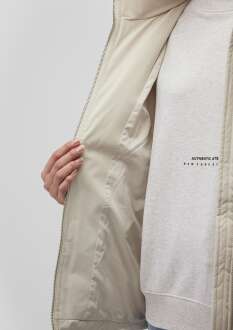 Mavi Kapüşonlu Bej Şişme Kadın Mont 1110445-70143 - 5