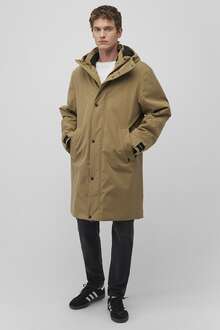 Mavi Kapüşonlu Erkek Parka 0110471-70377 - 1