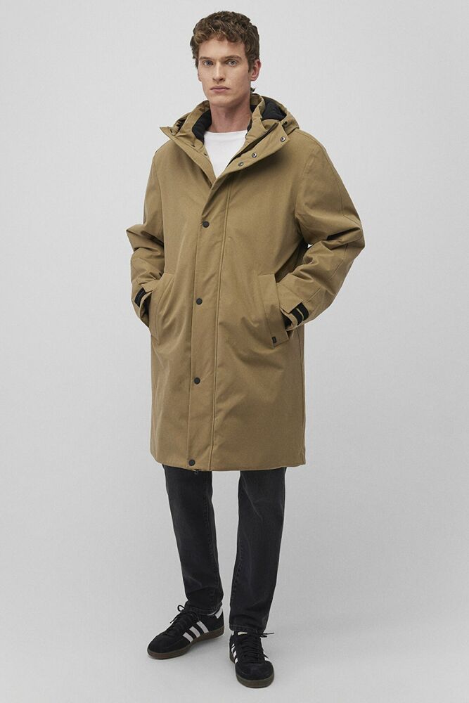 Mavi Kapüşonlu Erkek Parka 0110471-70377 - 1