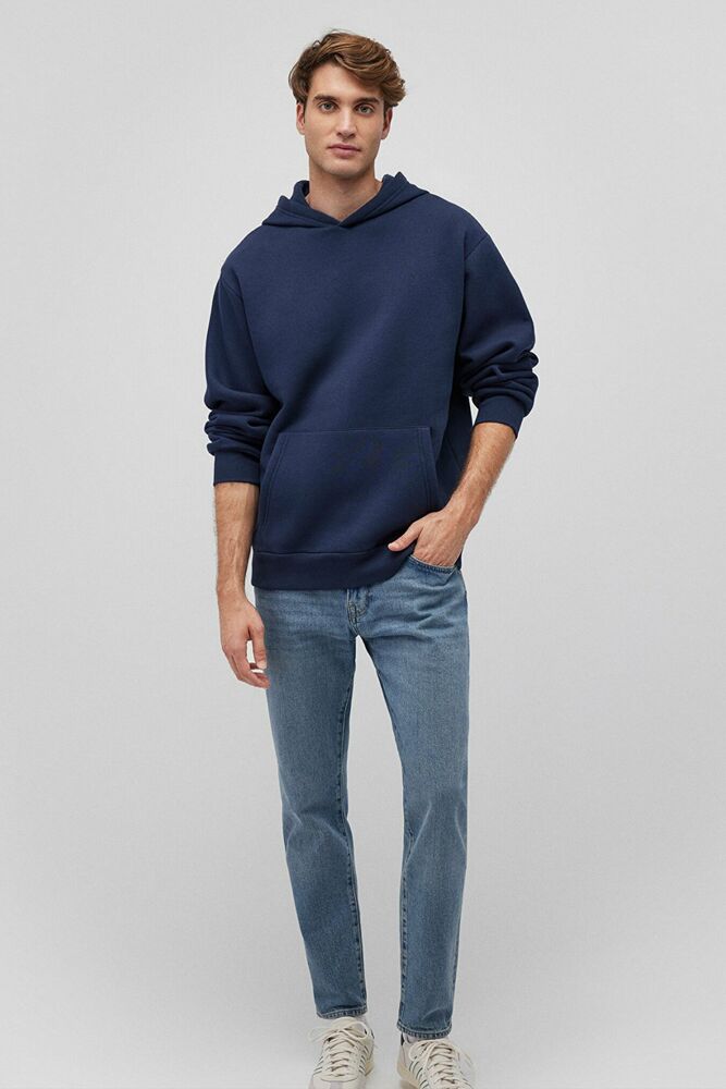 Mavi Kapüşonlu Gece Lacivert Erkek Sweat 0S10275-70490 - 1