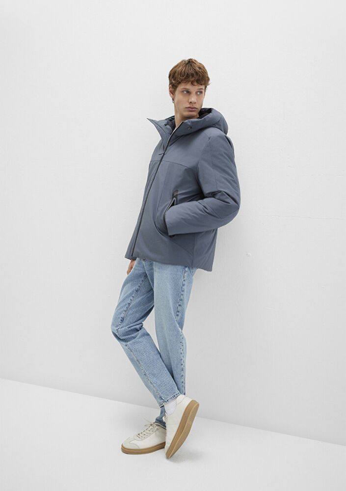 Mavi Kapüşonlu Loose Fit Erkek Mont 0110663-80776 (1)