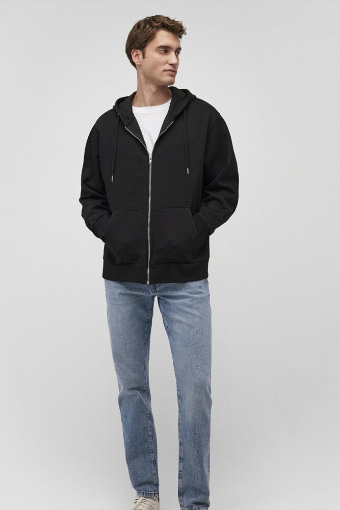 Mavi Kapüşonlu Siyah Erkek Sweat 0S10277-900