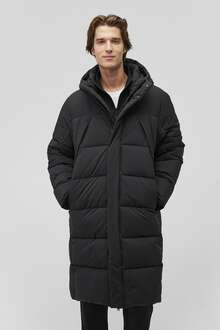 Mavi Kapüşonlu Siyah Parka 0110477-900 - 2