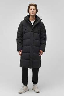 Mavi Kapüşonlu Siyah Parka 0110477-900 - 3