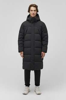 Mavi Kapüşonlu Siyah Parka 0110477-900 - 4