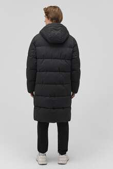 Mavi Kapüşonlu Siyah Parka 0110477-900 - 5