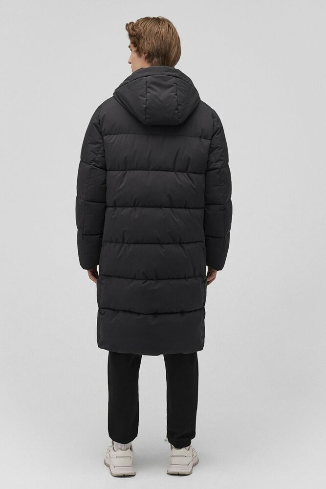 Mavi Kapüşonlu Siyah Parka 0110477-900 - 5
