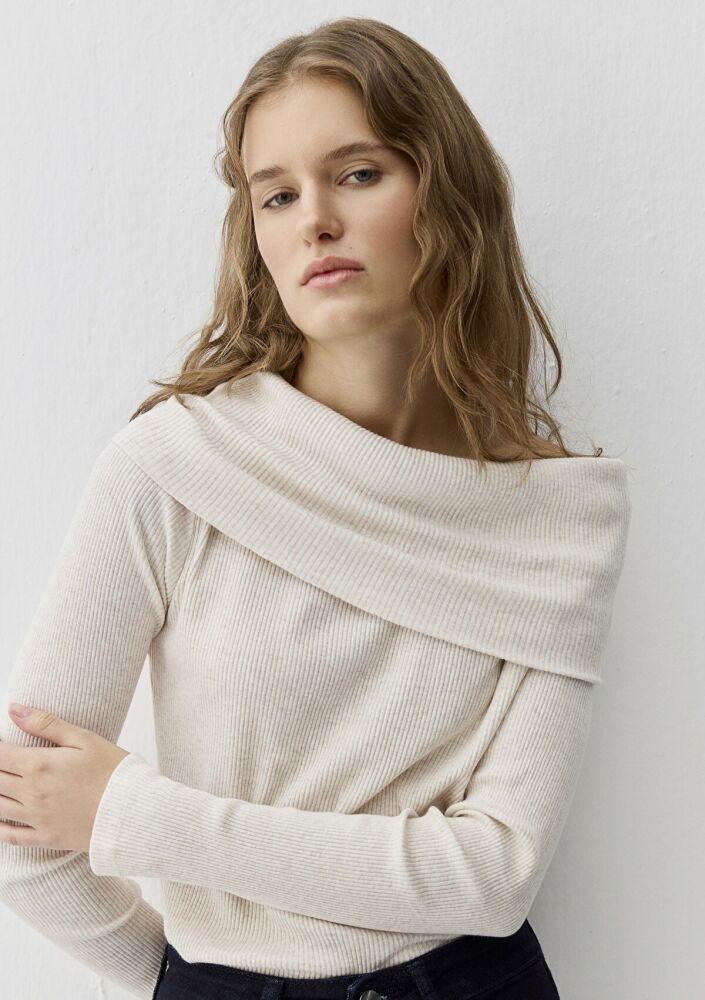 Mavi Kaşmir Karışımlı Ekru Kadın Sweat 1613651-91336 (1)