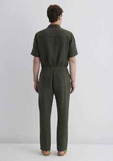 Mavi Keten Erkek Pantolon 0010358-71587 - 5