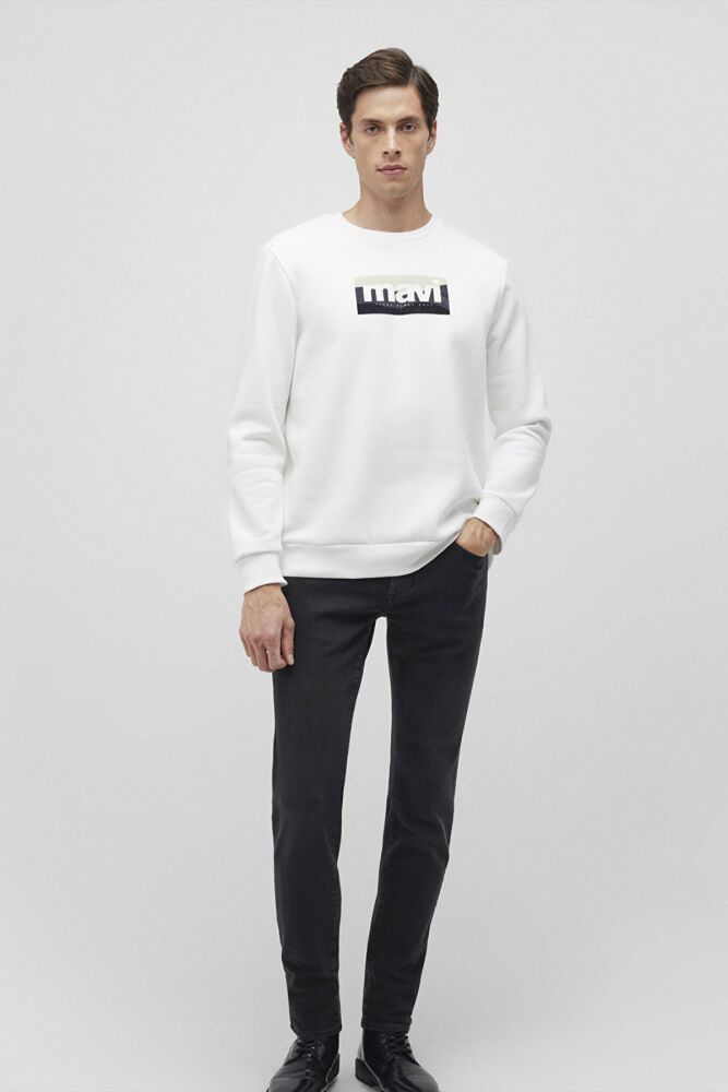 Mavi Kırık Beyaz Erkek Sweat 1912839-900