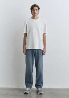 Mavi Kırık Beyaz Erkek Tişört 0612405-70057 - Mavi (1)