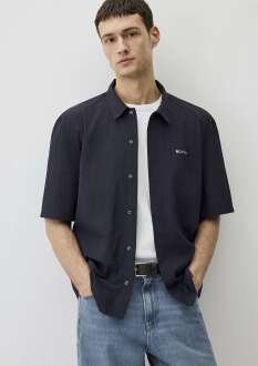 Mavi Kısa Kol Derin Lacivert Loose Fit Erkek Gömlek 0211486-70496 - 2
