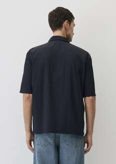 Mavi Kısa Kol Derin Lacivert Loose Fit Erkek Gömlek 0211486-70496 - 4
