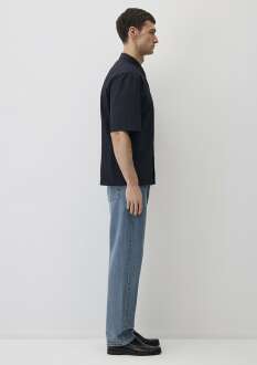 Mavi Kısa Kol Derin Lacivert Loose Fit Erkek Gömlek 0211486-70496 - 5