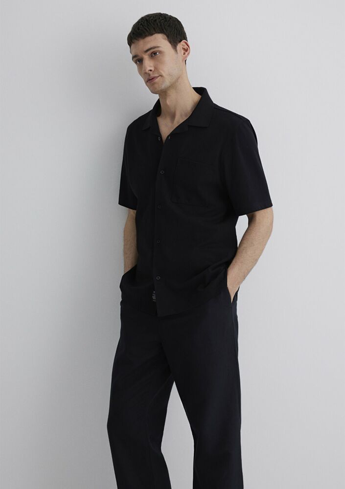 Mavi Kısa Kol Siyah Regular Fit Erkek Gömlek 0211552-900 - 2
