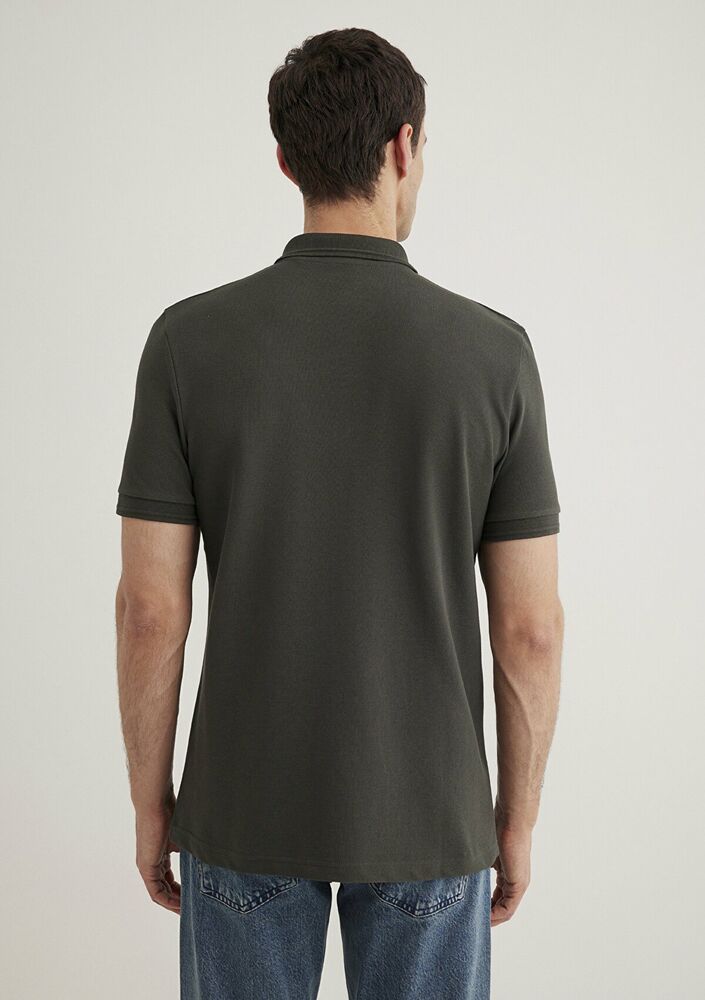 Mavi Kömür Polo Yaka Erkek Tişört 064946-71587 - 4