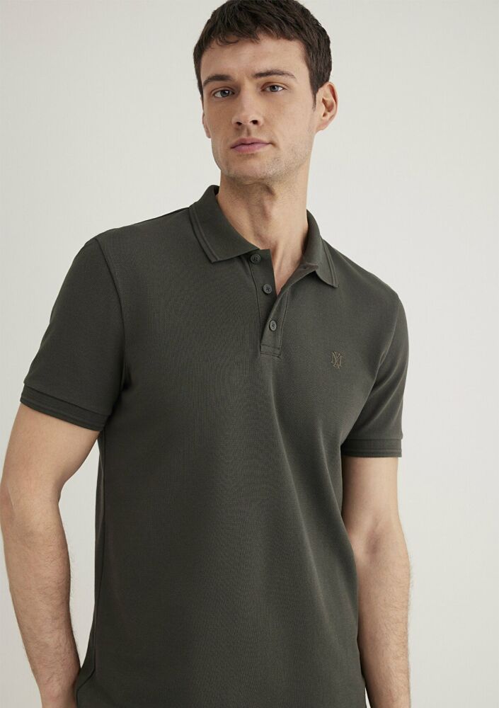 Mavi Kömür Polo Yaka Erkek Tişört 064946-71587