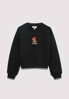 Mavi Köpek Baskılı Siyah Çocuk Sweat 7S10132-900 - 3